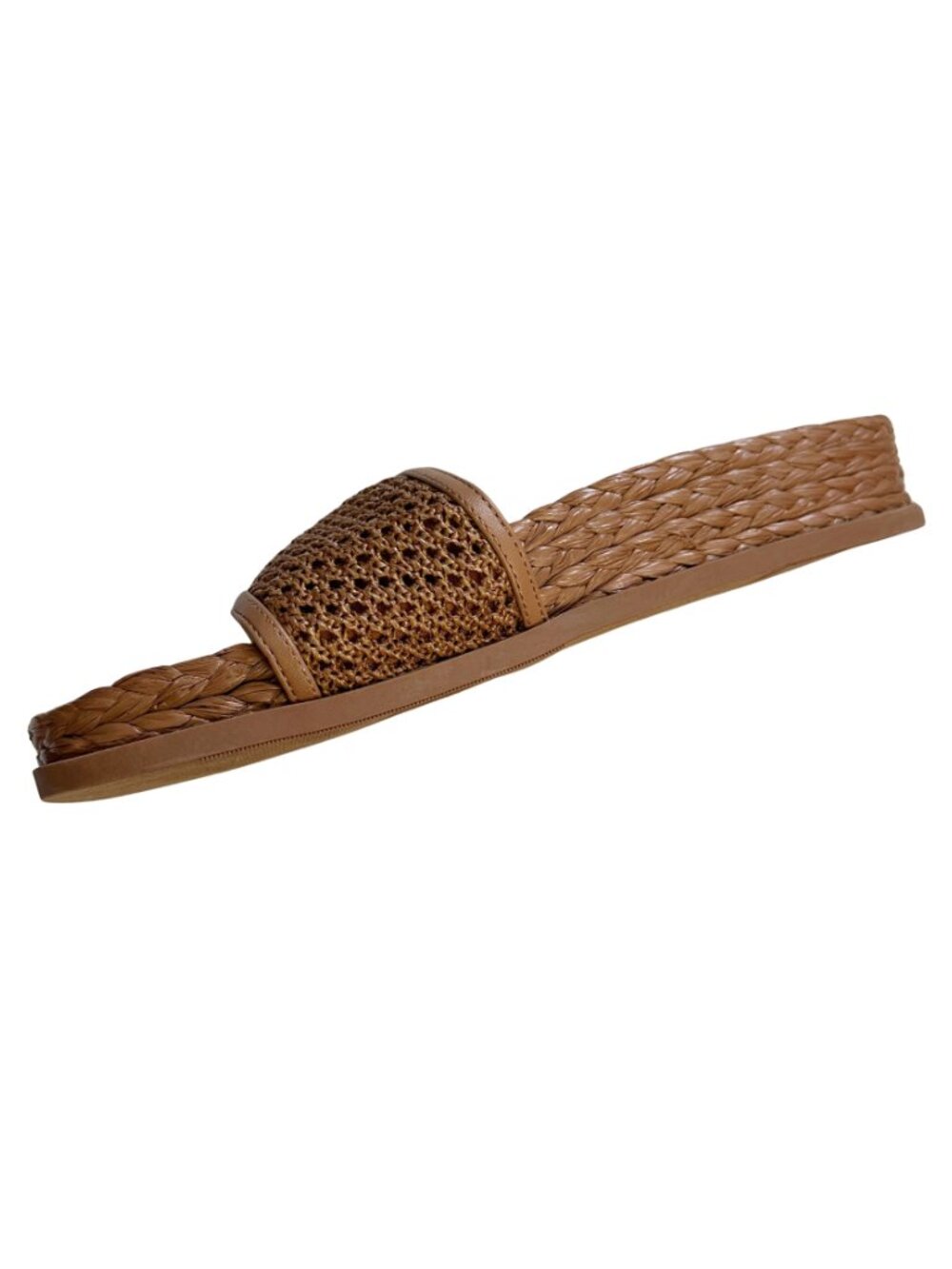 Universal Thread Brinley Woven Raffia Slide Sandals Tan Brown Size 6.5 - Picture 4 of 11